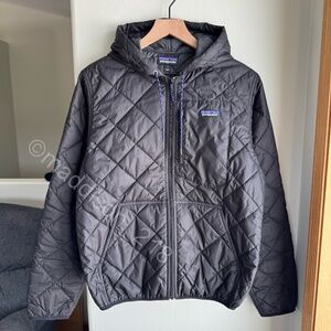 Patagonia Diamond Quilted Bomber Hoody Small Men’s Black Puffer Jacket S